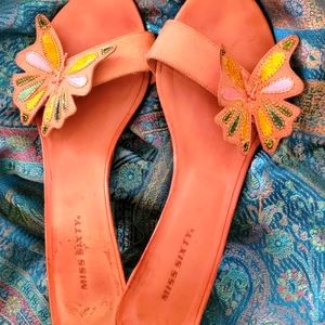 Miss Sixty Size 7.5 Handmade Coral Sandals